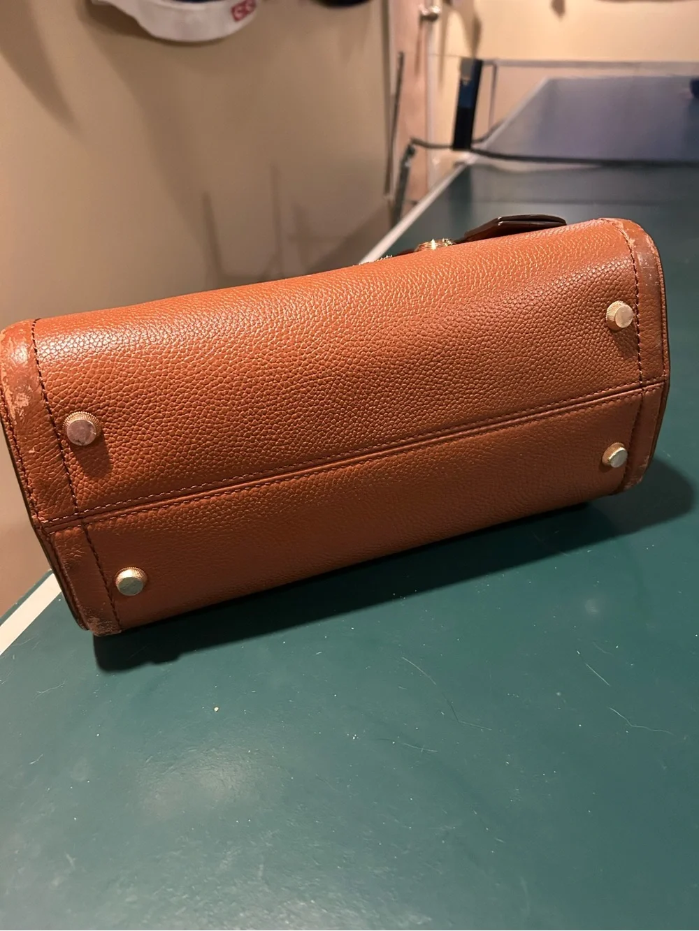 Michael Kors Brown/Tan Leather Purse with Detachable Strap
